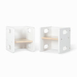 Cube Weaning Chair - White and Varnish Twin Pack