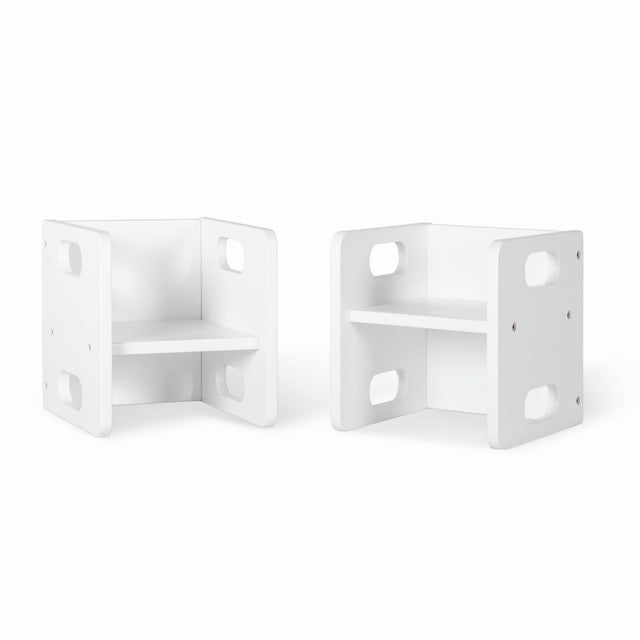 Cube Weaning Table & 2 Chairs - White