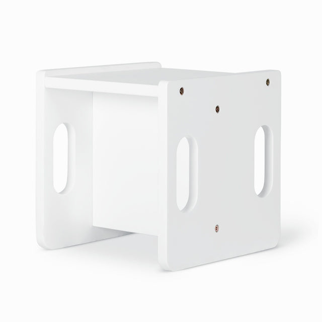 Cube Weaning Table & Single Chair - White