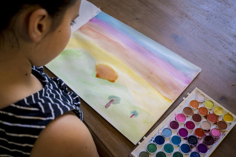 Close-up detail of the 36 Gouache Colour Paint Palette