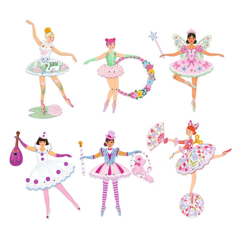 Close-up detail of the Colour & Assemble Ballet Dancers