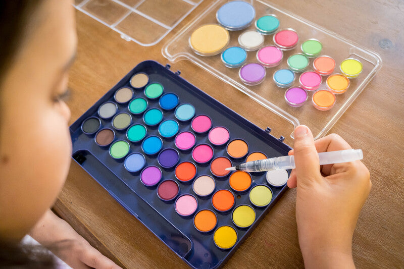 Close-up detail of the Artist's Palette