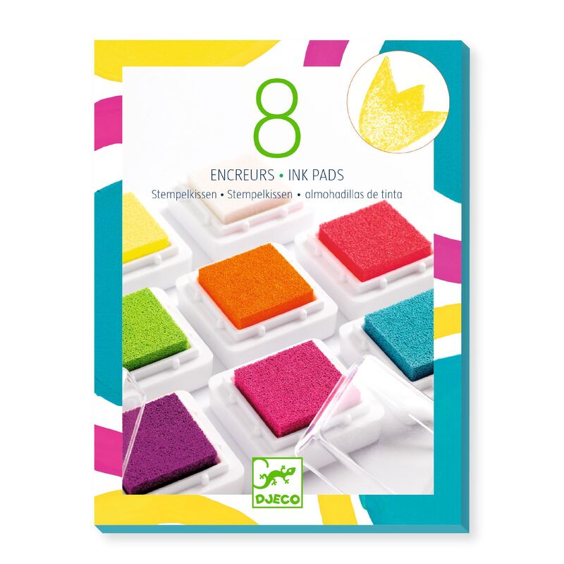 Close-up detail of the 8 Pop Ink Pads and 1 Cleaner