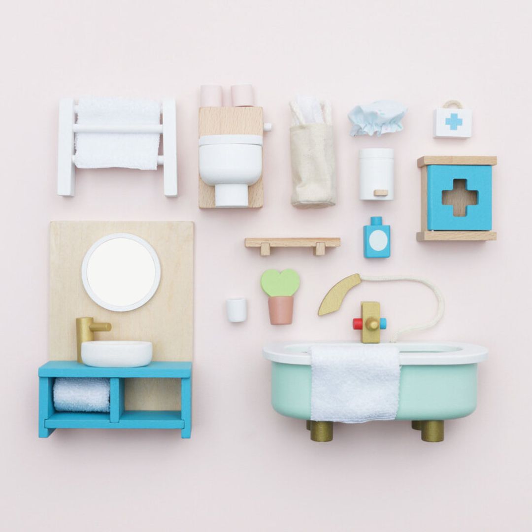 Close-up detail of the Le Toy Van Daisylane Bathroom
