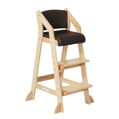 Dine and Grow TODDLER ISLAND CHAIR - Black & Varnish