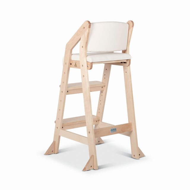 Dine and Grow TODDLER ISLAND CHAIR - White & Varnish