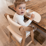 Dine and Grow - White & Varnish Dining Chair-Furniture & Décor-My Happy Helpers