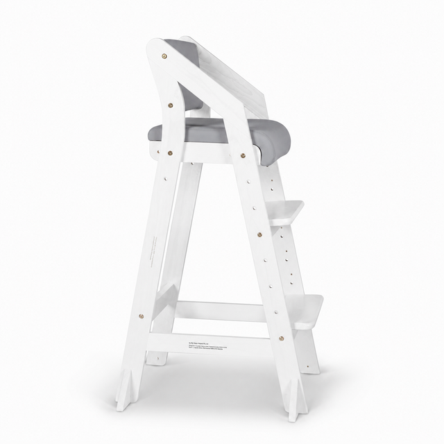 Dine and Grow TODDLER ISLAND CHAIR - White & Grey October Pre Order