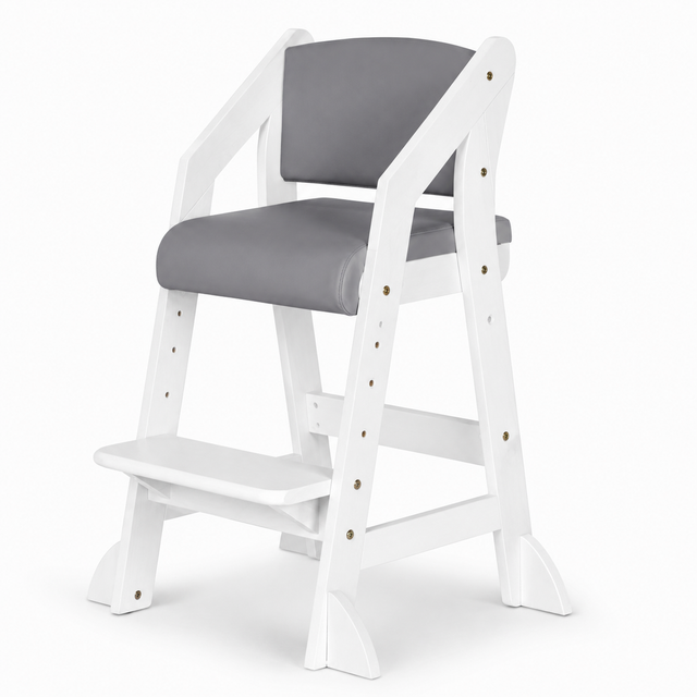 Dine and Grow TODDLER DINING CHAIR - White & Grey October Pre Order