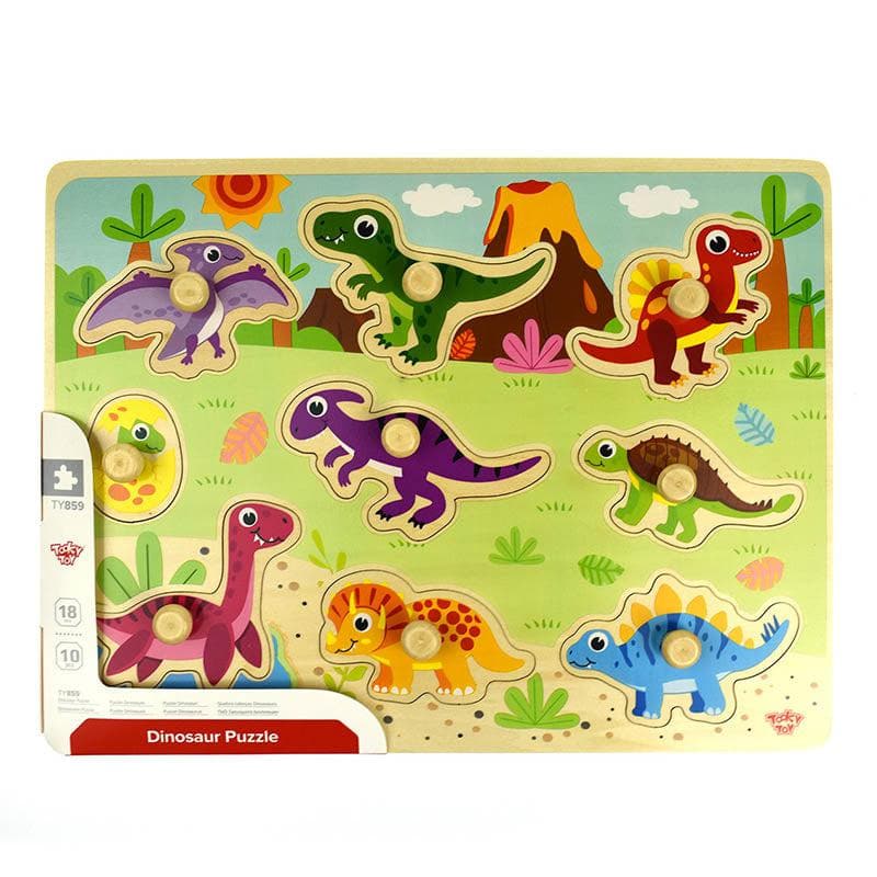 Dinosaur Peg Puzzle-Educational Play-My Happy Helpers