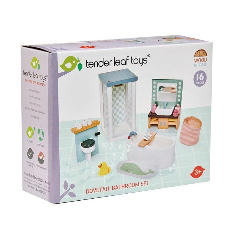 Tender Leaf Dovetail Bathroom Set – the most stylish bathroom in dolls house real estate