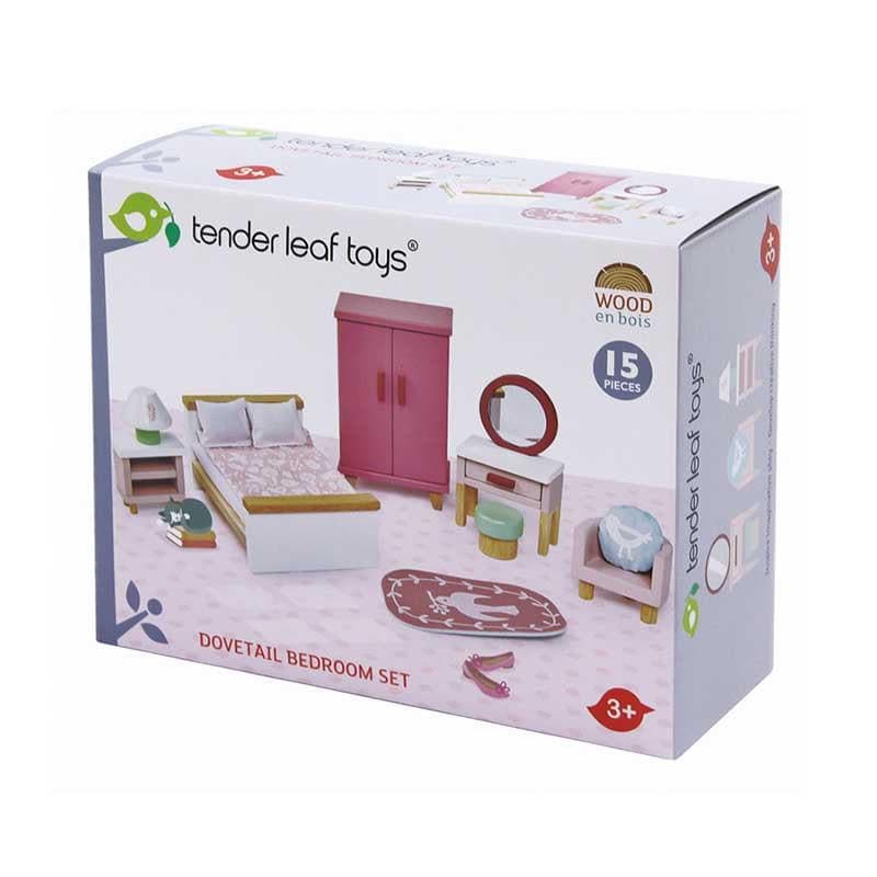 Tender Leaf Dovetail Bedroom Set – pretty-in-pink perfection for the dolls house
