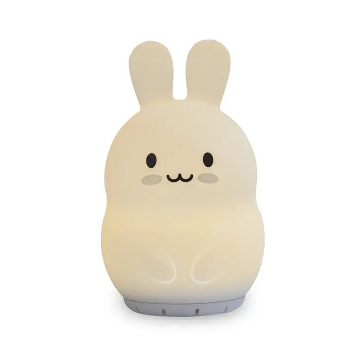 Close-up detail of the Bunny silicone night light and Bluetooth speaker