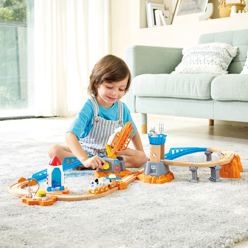 Hape Mars Mission Launch Set pretend play set – blast off and chug away to the stars