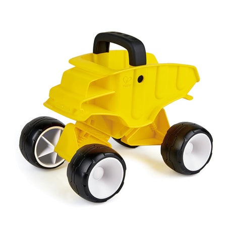 Hape Dump Truck, Yellow wooden toy for children aged 12 months+