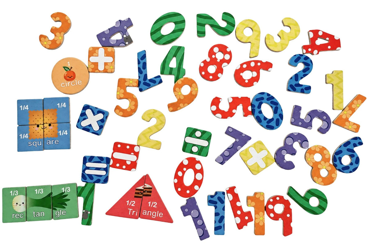 Fridge Friends Magnetic Numbers & Shapes 50pcs