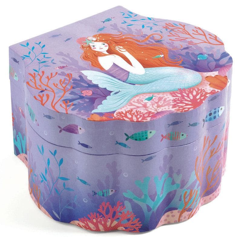 Close-up detail of the Enchanted Mermaid Music Box
