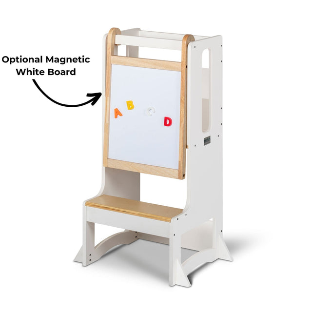 FISSO 2.0 - Slimline Learning Tower White & Varnish