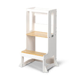 FISSO 2.0 - Slimline Learning Tower White & Varnish