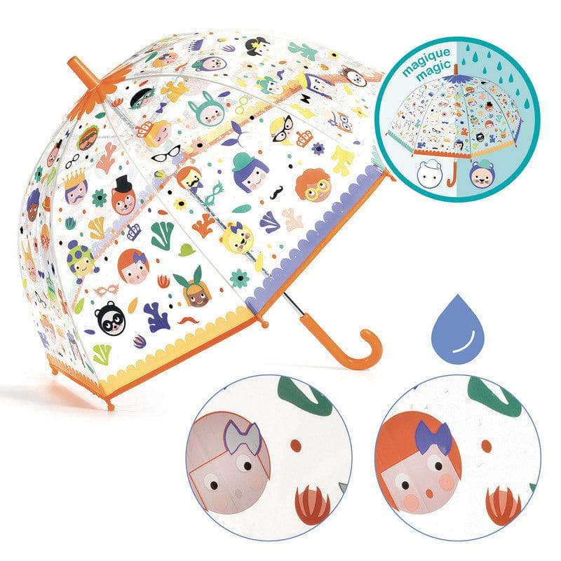 Close-up detail of the Faces Colour Change Child Umbrella