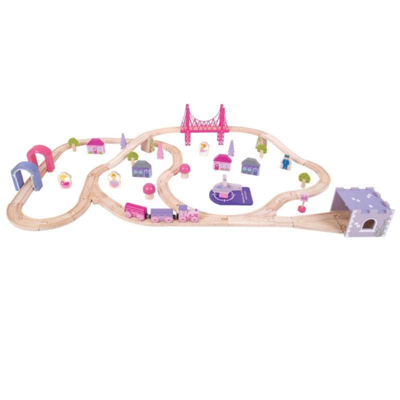 Bigjigs Fairy Town Train Set toy vehicle – the fairies have come to town – helicopter and all