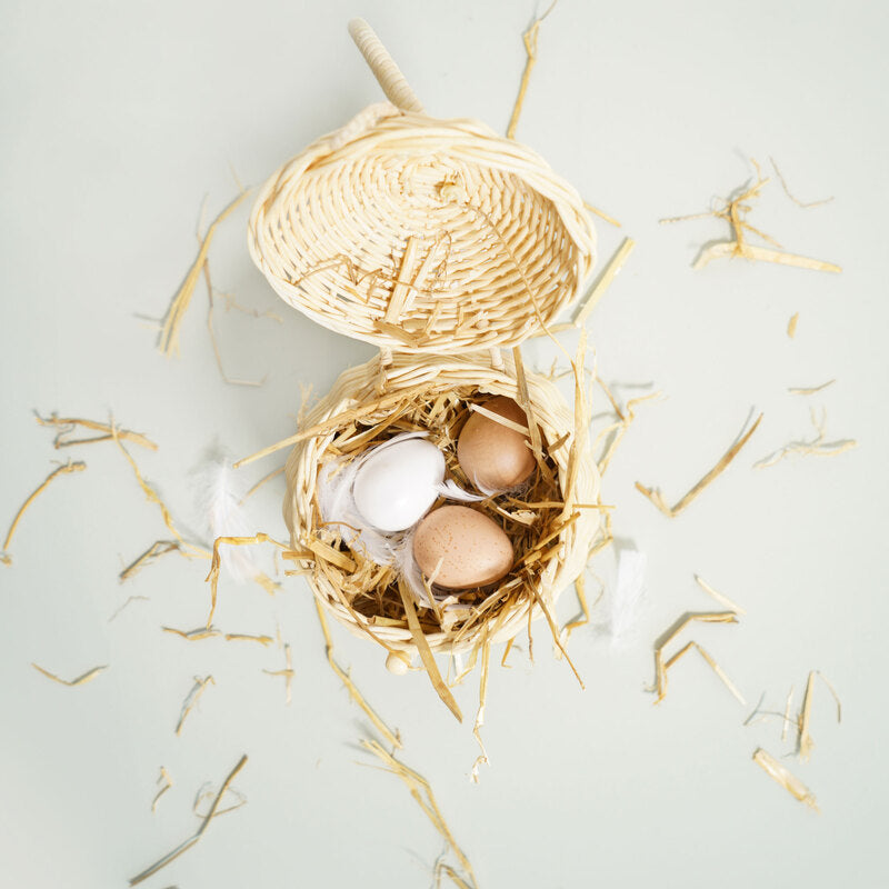 Farm Eggs Wooden Market Crate - 7 Piece