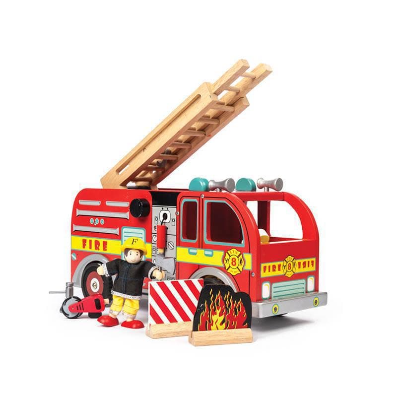 Fire engine wooden toy on sale