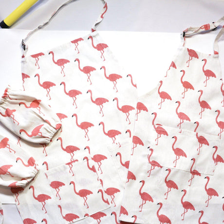 Flamingo Parent Aprons for Cooking and Baking-Kitchen Play-My Happy Helpers