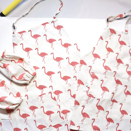 Flamingo Parent Aprons for Cooking and Baking