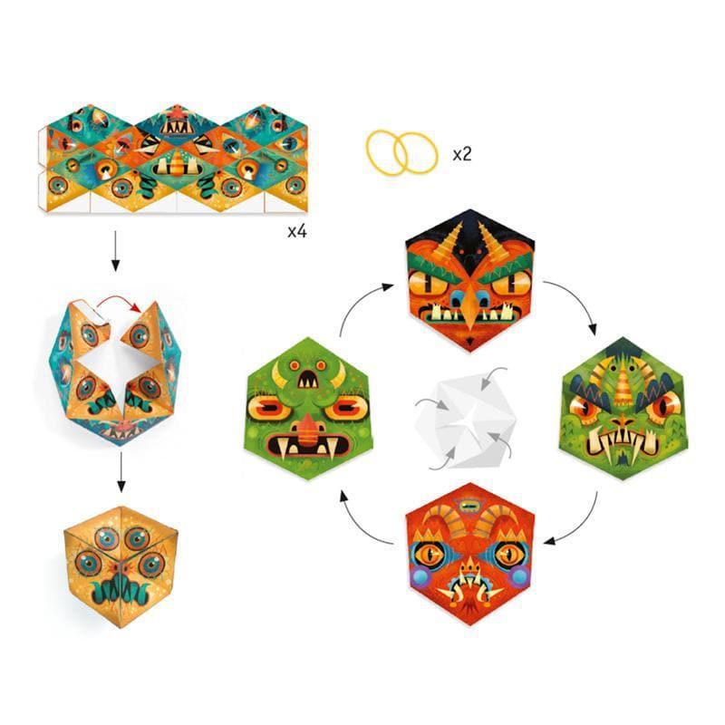 Close-up detail of the Fleximonsters Paper Creations