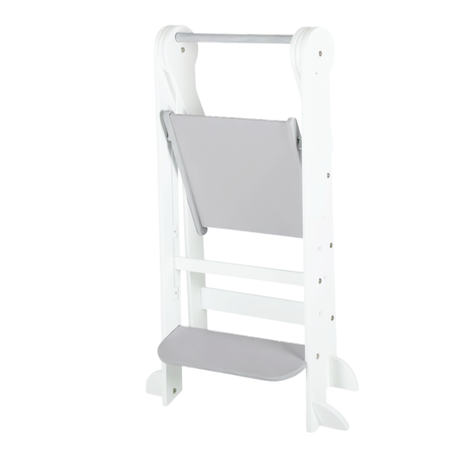 Folding Learning Tower - White / Cool Grey Late Dec Pre Order