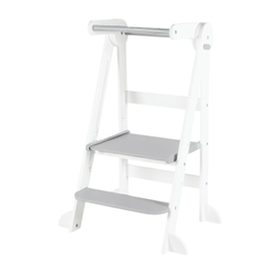 Folding Learning Tower - White / Cool Grey Late Dec Pre Order