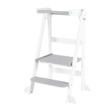 Folding Learning Tower - White / Cool Grey Late Dec Pre Order