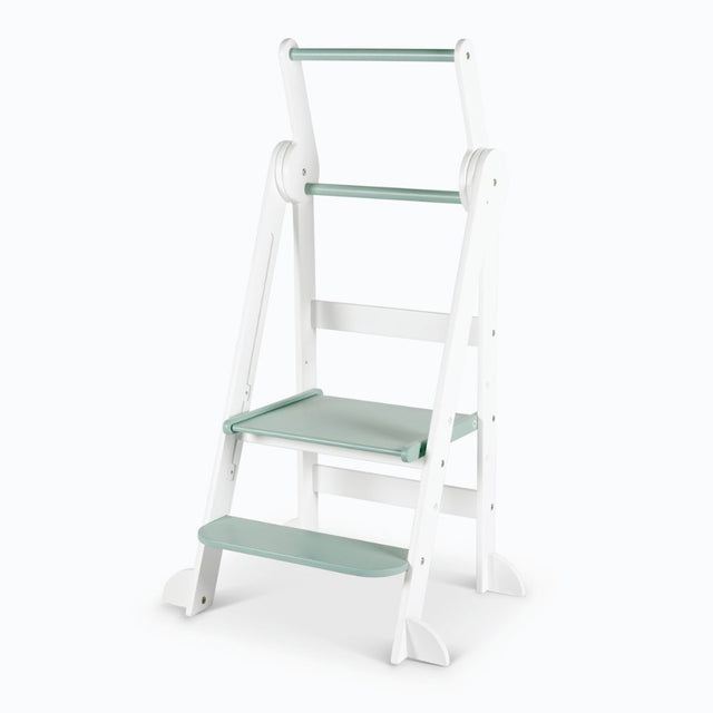 Folding Learning Tower - White / Sage LIMITED EDITION