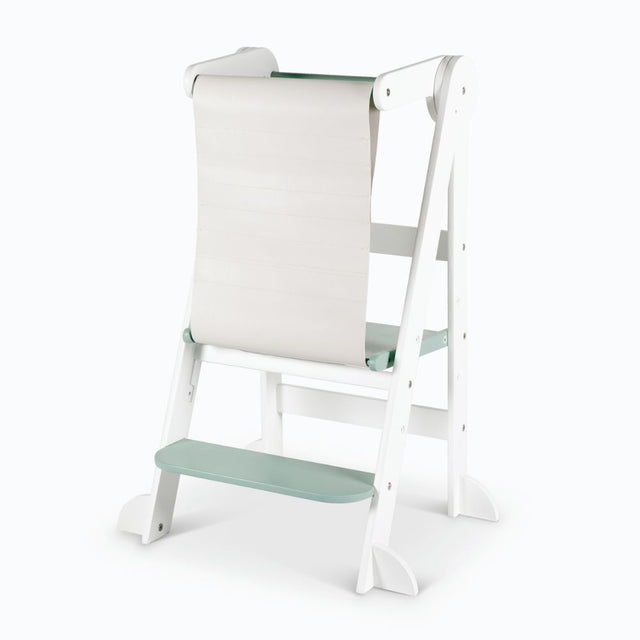 Folding Learning Tower - White / Sage LIMITED EDITION