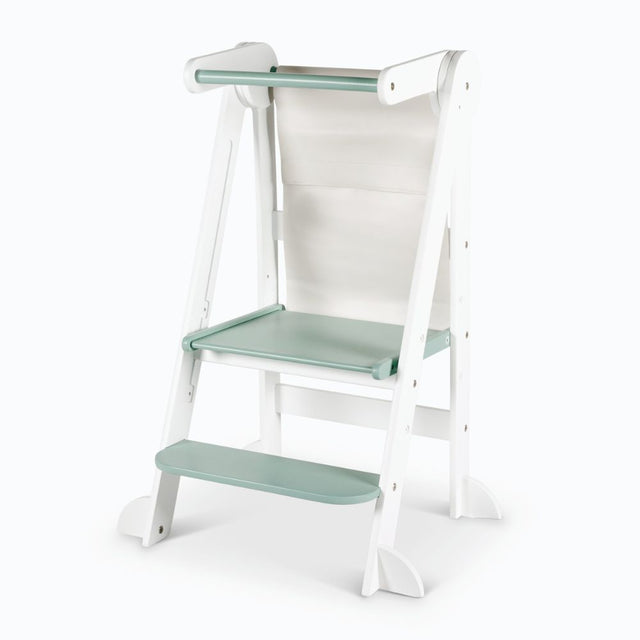 Folding Learning Tower - White / Sage LIMITED EDITION