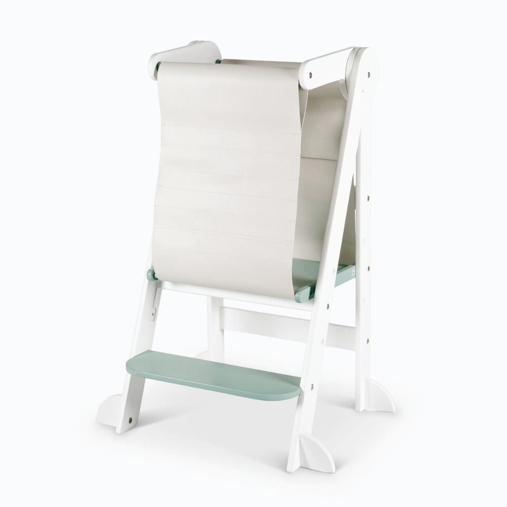 Folding Learning Tower - White / Sage LIMITED EDITION