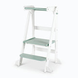 Folding Learning Tower - White / Sage LIMITED EDITION
