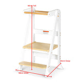 Folding Learning Tower - White and Varnish