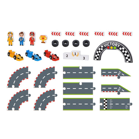 Formula racing puzzle playmat