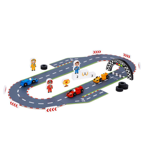 Formula racing puzzle playmat