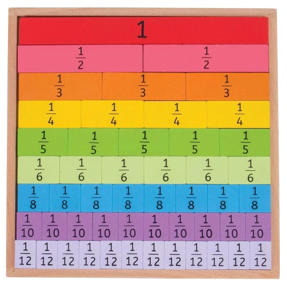 Bigjigs Fractions Tray educational toy for children aged 3+