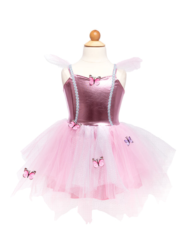 Pink Butterfly Dress & Headpiece Size 5-6