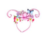 Pink Butterfly Dress & Headpiece Size 5-6