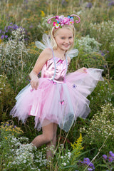 Pink Butterfly Dress & Headpiece Size 5-6