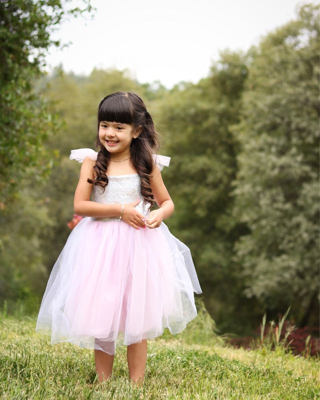 Pink Sequins Princess Dress
