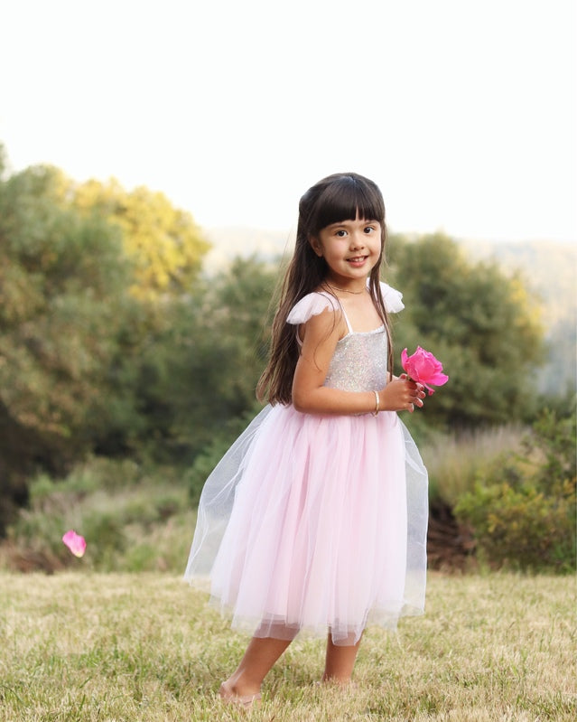 Pink Sequins Princess Dress