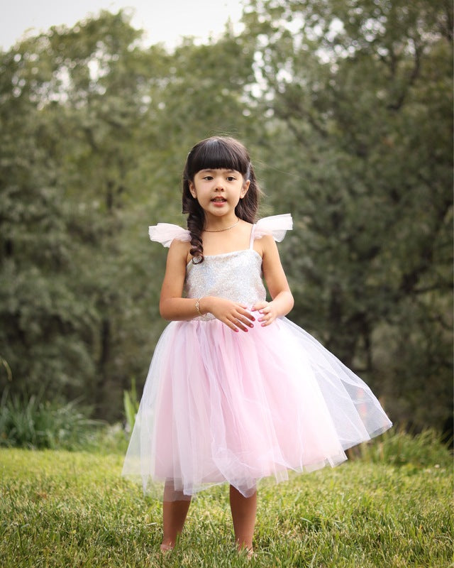 Pink Sequins Princess Dress