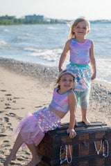 Bling Bling Mermaid Skirt & Hairclip Set Mint Size 4-6