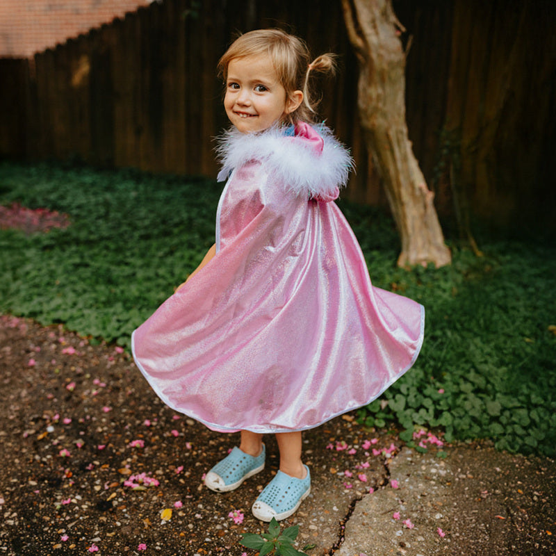 Pink Glitter Princess Cape